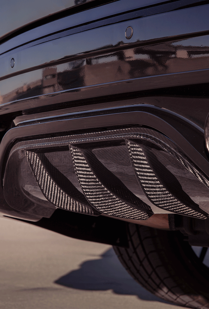 Aerow Rear Split Weave Carbon Diffuser